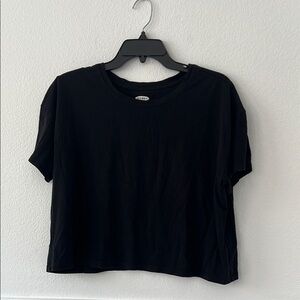 Old Navy Black Boxy Crop T-Shirt